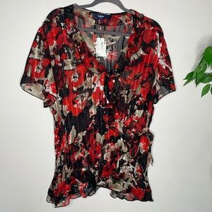 Reitmans Short Sleeve Wrap Blouse